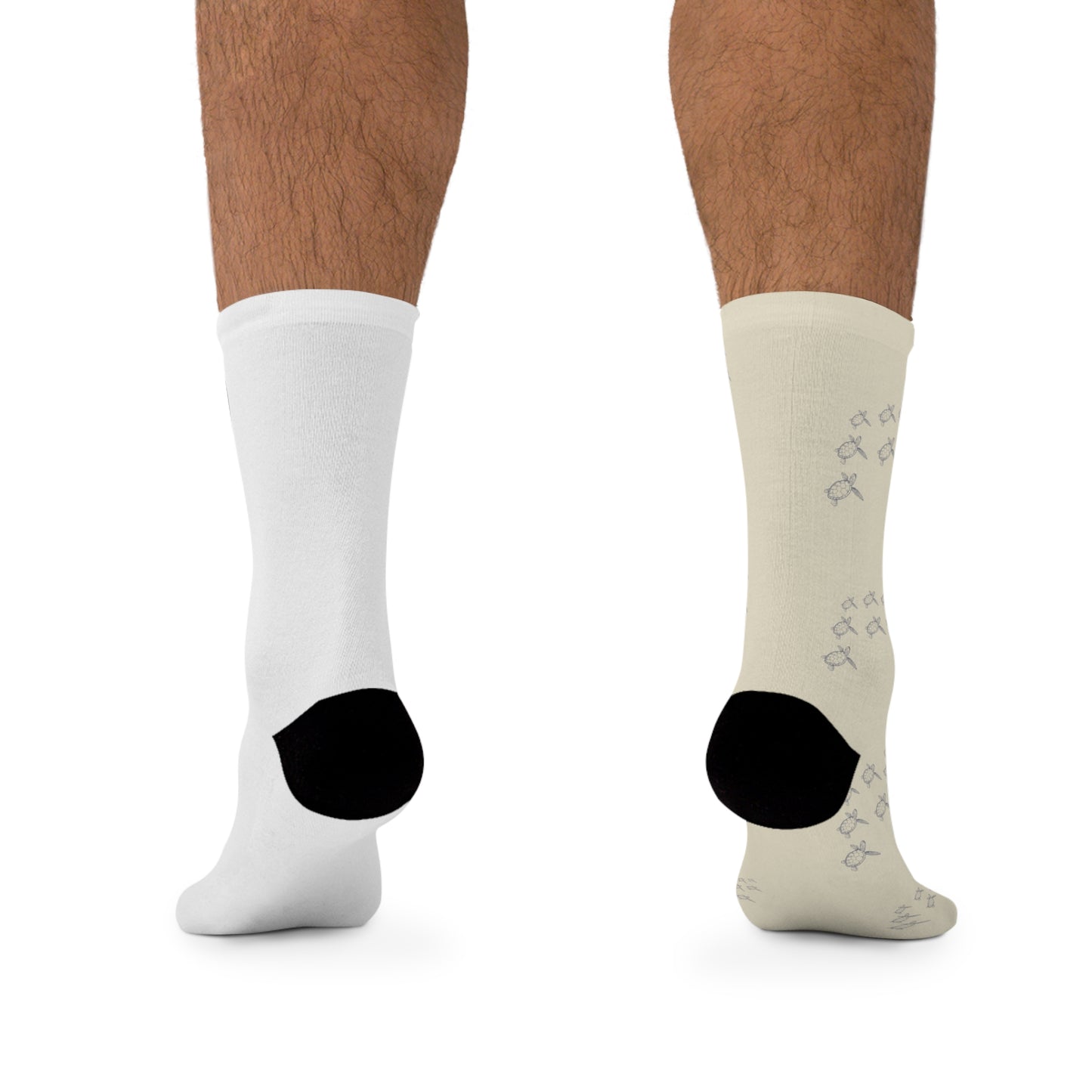 Sea Turtle Hatchlings Recycled-Poly Crew Socks