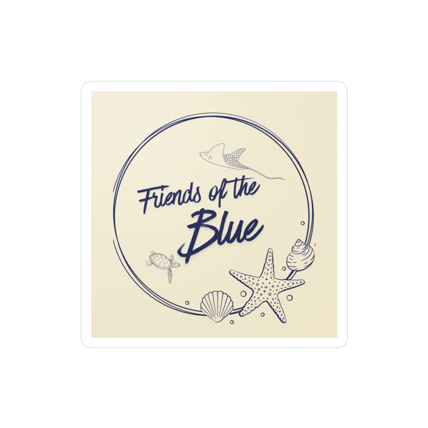 Friends of the Blue Vinyl Sticker